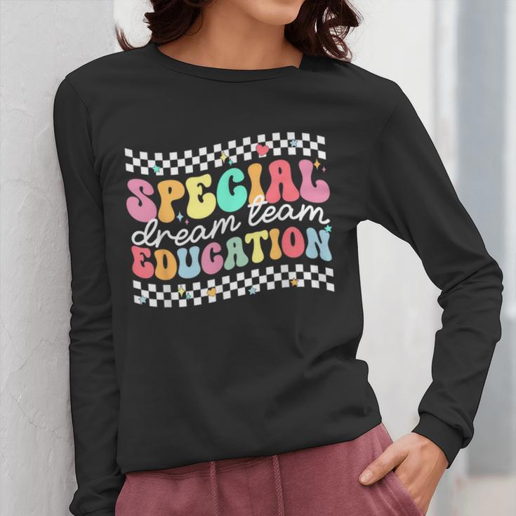 Retro Special Education Squad Groovy Dream Team SPED Teacher Women Long Sleeve T-Shirt, Groovy Teacher Gifts, funny design Retro Special Education Squad Groovy Dream Team SPED Teacher Women Long Sleeve T-Shirt, Groovy Teacher Gifts, funny design