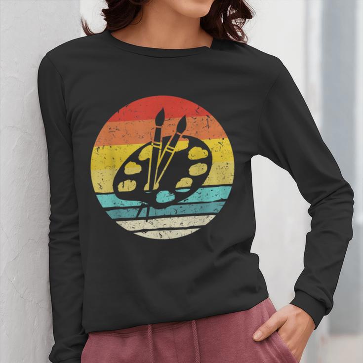 Retro Vintage Paint Palette Costume Artist Art Teacher Men Women Women Long Sleeve T-Shirt, funny design Retro Vintage Paint Palette Costume Artist Art Teacher Men Women Women Long Sleeve T-Shirt, funny design