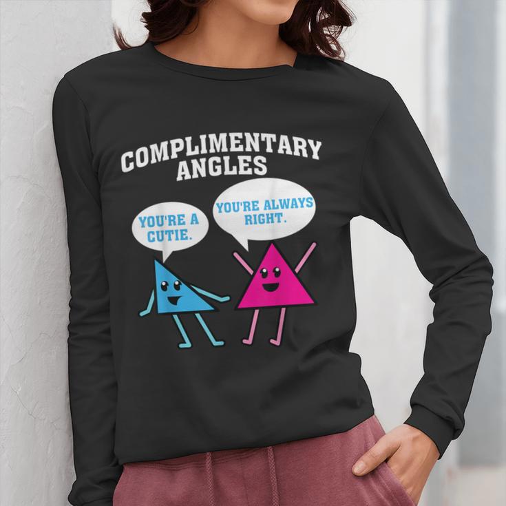 Right Acute Triangle Math Teacher Cool Geometry Women Long Sleeve T-Shirt, funny design