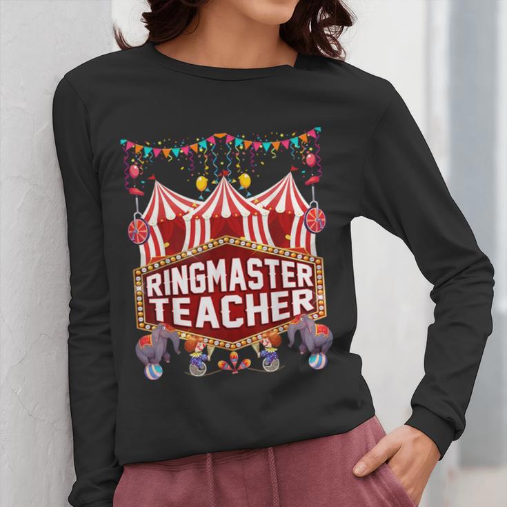 Ringmaster Teacher Costume – Carnival Birthday Style Women Long Sleeve T-Shirt, funny design