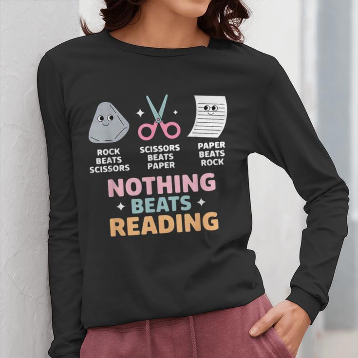 Rock Paper Scissors Teacher Librarian Nothing Beats Reading Women Long Sleeve T-Shirt, funny design Rock Paper Scissors Teacher Librarian Nothing Beats Reading Women Long Sleeve T-Shirt, funny design