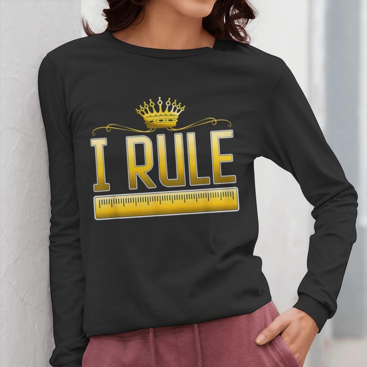 I Rule Math Ruler Mathematics Pun Math Teacher Men Women Girls Kids Women Long Sleeve T-Shirt, funny design I Rule Math Ruler Mathematics Pun Math Teacher Men Women Girls Kids Women Long Sleeve T-Shirt, funny design