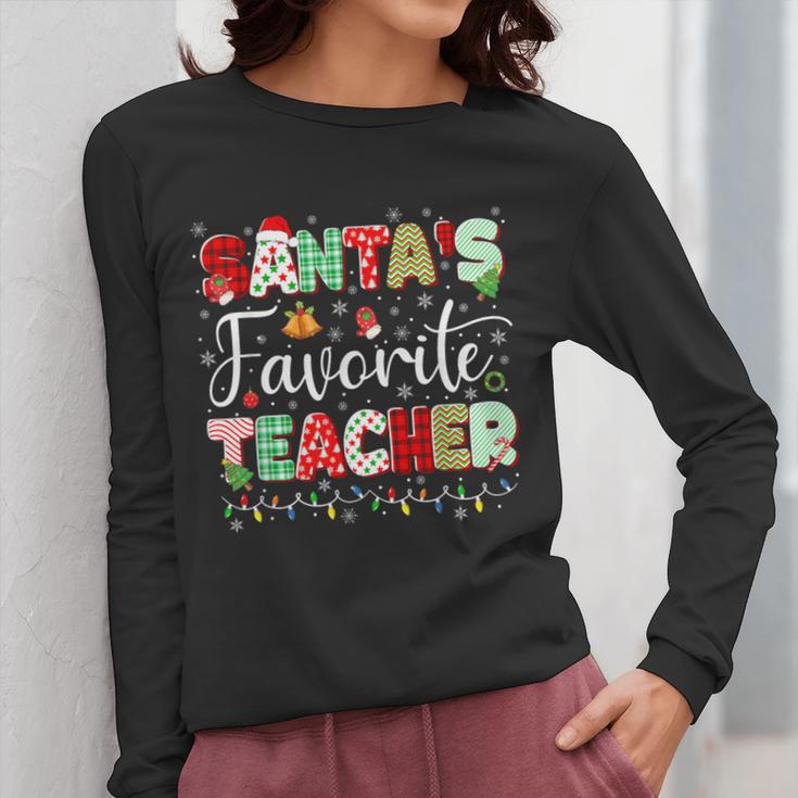 Santas Favorite Teacher Christmas Matching Xmas Men Women Women Long Sleeve T-Shirt, funny design Santas Favorite Teacher Christmas Matching Xmas Men Women Women Long Sleeve T-Shirt, funny design