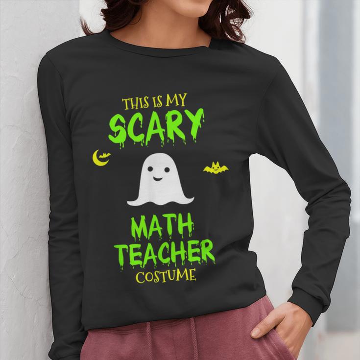 Scary Math Teacher Costume Halloween Lazy Easy Christmas Women Long Sleeve T-Shirt, funny design Scary Math Teacher Costume Halloween Lazy Easy Christmas Women Long Sleeve T-Shirt, funny design