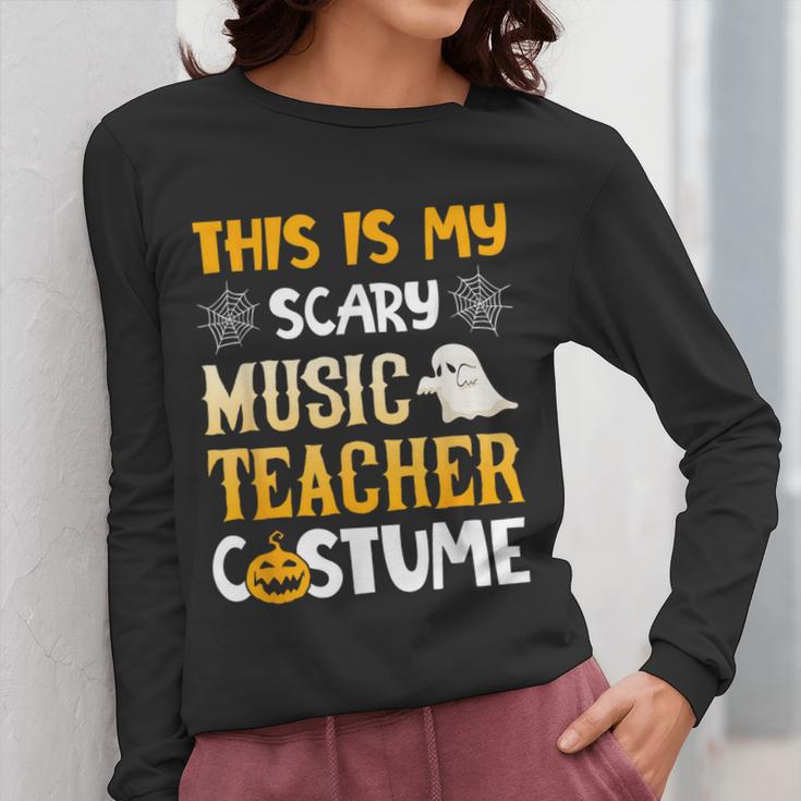 This Is My Scary Music Teacher Halloween Costumes Pajama Women Long Sleeve T-Shirt, funny design This Is My Scary Music Teacher Halloween Costumes Pajama Women Long Sleeve T-Shirt, funny design