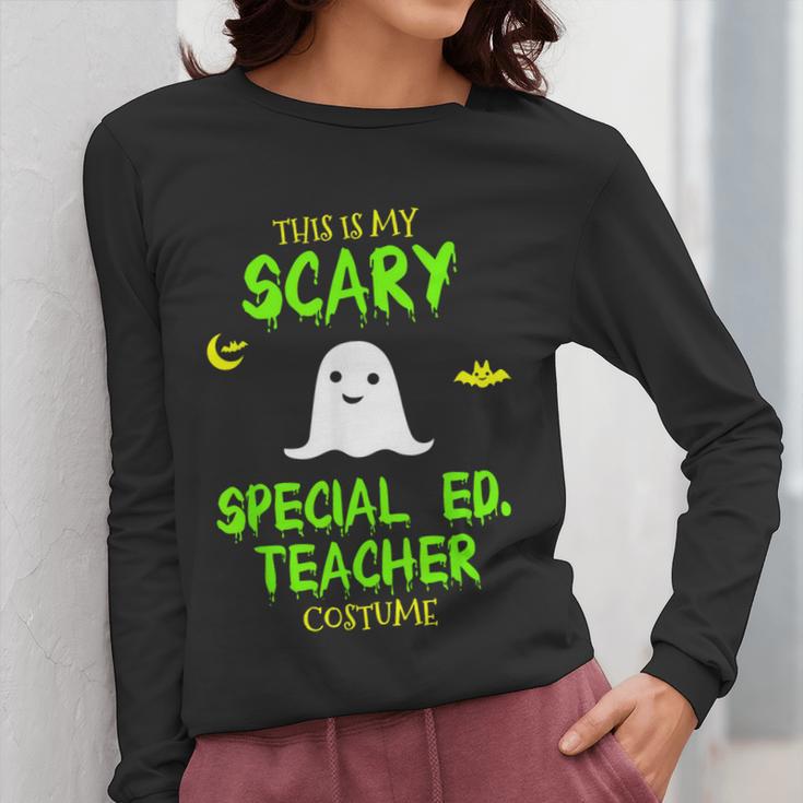 Scary Special Education Ed Teacher Costume Halloween Easy Women Long Sleeve T-Shirt, funny design Scary Special Education Ed Teacher Costume Halloween Easy Women Long Sleeve T-Shirt, funny design
