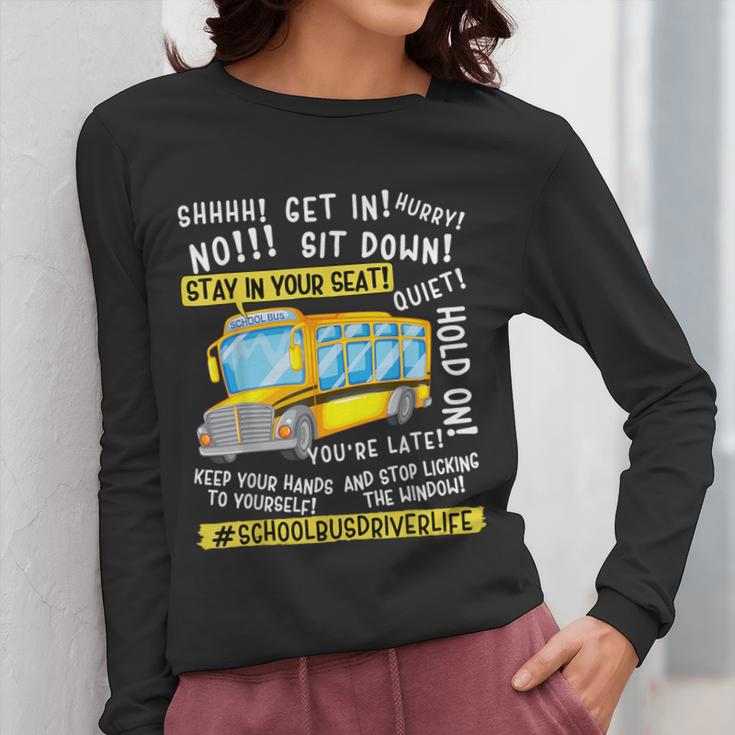 School Bus Driver Life Last Day Of School Teacher Kids Women Long Sleeve T-Shirt, funny design