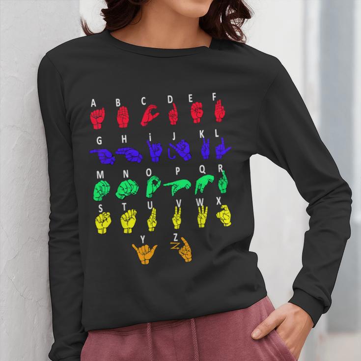 Sign Language Alphabet For ASL Interpreter Deaf Teacher Stud For Men Women Girls Kids Women Long Sleeve T-Shirt, funny design Sign Language Alphabet For ASL Interpreter Deaf Teacher Stud For Men Women Girls Kids Women Long Sleeve T-Shirt, funny design
