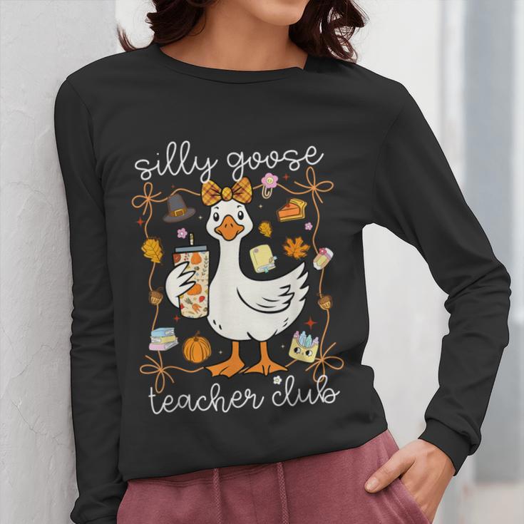 Silly Goose Teachers Club Cozy Fall Teacher Women Long Sleeve T-Shirt, funny design Silly Goose Teachers Club Cozy Fall Teacher Women Long Sleeve T-Shirt, funny design