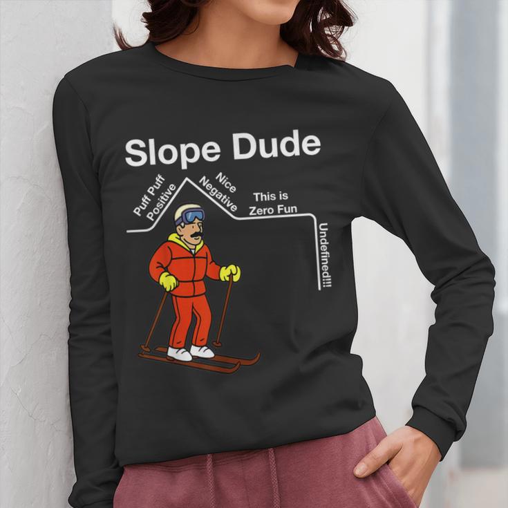 Slope Dude Algebra Geometry Middle School Math Teacher Women Long Sleeve T-Shirt, funny design