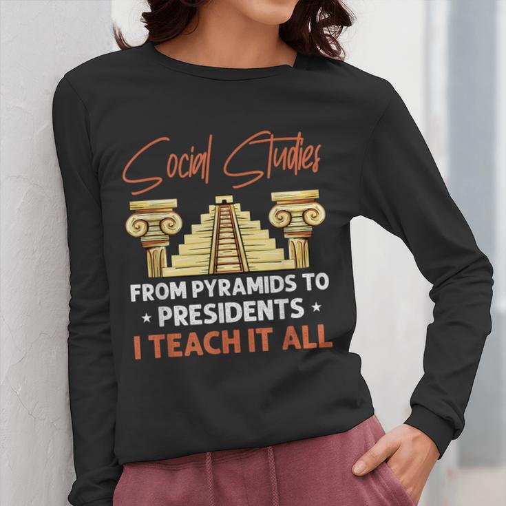 Social Studies Teacher World History Teacher Men Women Women Long Sleeve T-Shirt, History Teacher Gifts, funny design Social Studies Teacher World History Teacher Men Women Women Long Sleeve T-Shirt, History Teacher Gifts, funny design