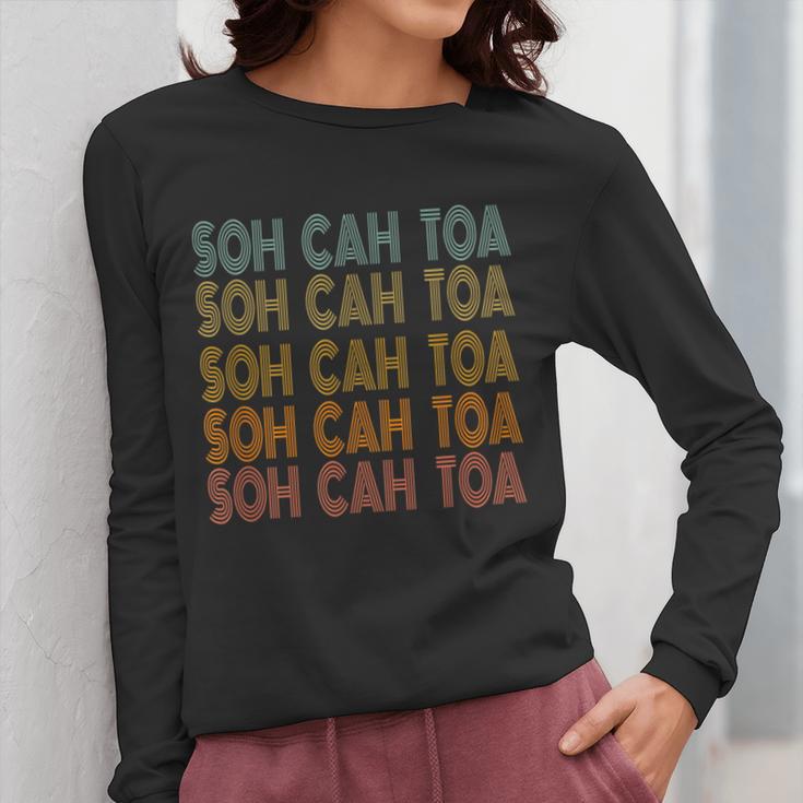 SOH CAH TOA SOHCAHTOA Trigonometry Math Parody Teacher Men Women Kids Women Long Sleeve T-Shirt, funny design