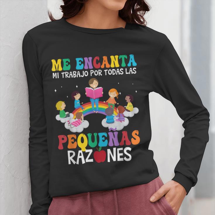 Spanish Teacher Bilingual Teacher Maestra Maestras Women Long Sleeve T-Shirt, funny design Spanish Teacher Bilingual Teacher Maestra Maestras Women Long Sleeve T-Shirt, funny design