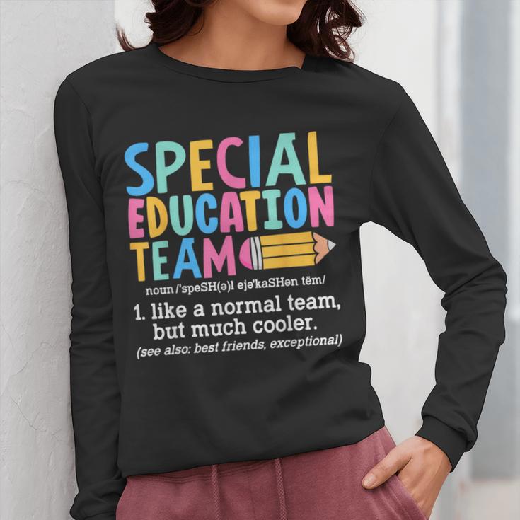 Special Education Team Definition Retro Ed Team Crew Teacher Women Long Sleeve T-Shirt, funny design