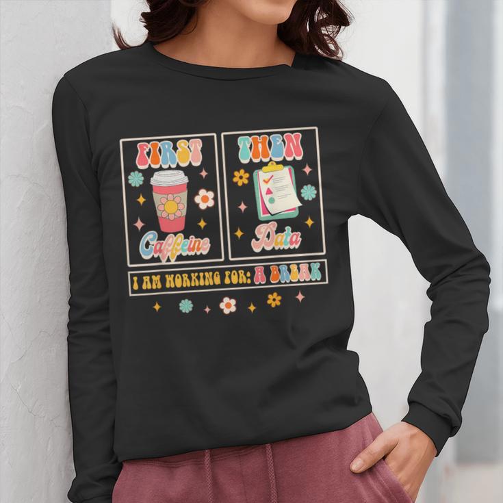 SPED Teacher Special Education First Coffee Then Data For Men Women Women Long Sleeve T-Shirt, funny design SPED Teacher Special Education First Coffee Then Data For Men Women Women Long Sleeve T-Shirt, funny design