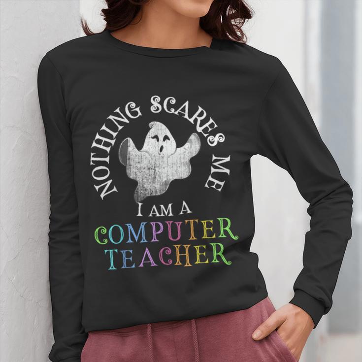 This Is My Spooky COMPUTER TEACHER Costume Don't Scare Me Women Long Sleeve T-Shirt, funny design This Is My Spooky COMPUTER TEACHER Costume Don't Scare Me Women Long Sleeve T-Shirt, funny design