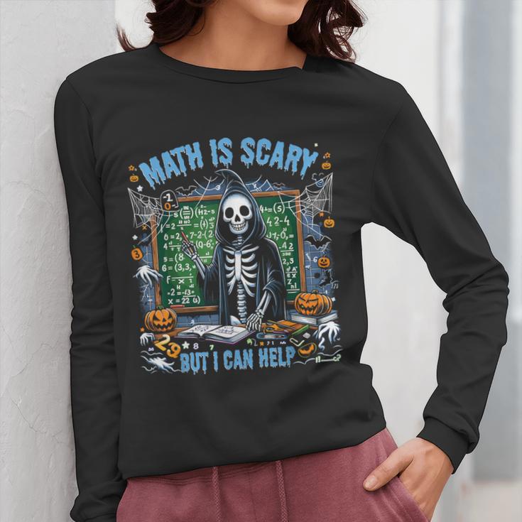 Spooky Halloween Math Teacher Women Long Sleeve T-Shirt, funny design Spooky Halloween Math Teacher Women Long Sleeve T-Shirt, funny design