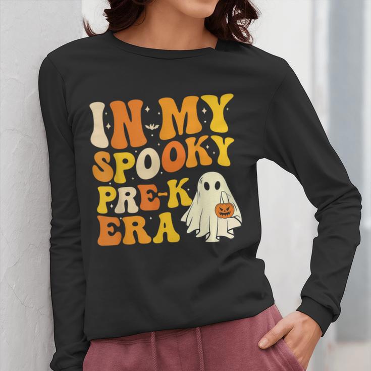 In My Spooky PRE-K Teacher Era Halloween Costume Tee Women Long Sleeve T-Shirt, funny design