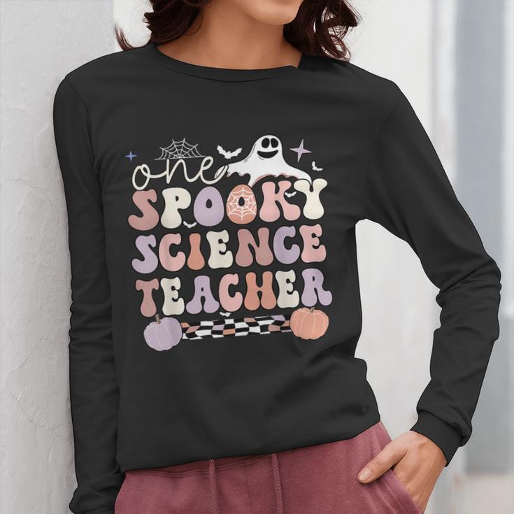 Spooky Science Teacher Halloween Science Teaching For Men Women Women Long Sleeve T-Shirt, Science Teacher Gifts, funny design
