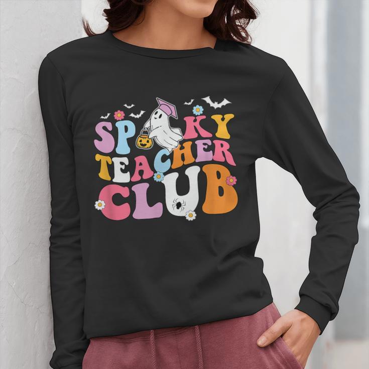 Spooky Teacher Club Halloween Women Long Sleeve T-Shirt, funny design Spooky Teacher Club Halloween Women Long Sleeve T-Shirt, funny design