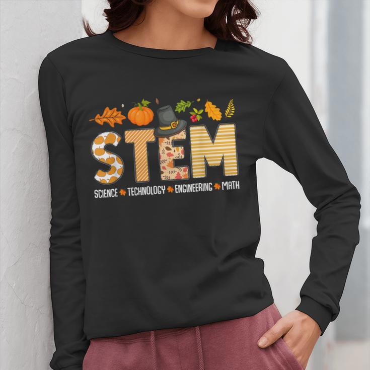 STEM Teacher Thanksgiving Grateful Educator Science Class Women Long Sleeve T-Shirt, Science Teacher Gifts, funny design