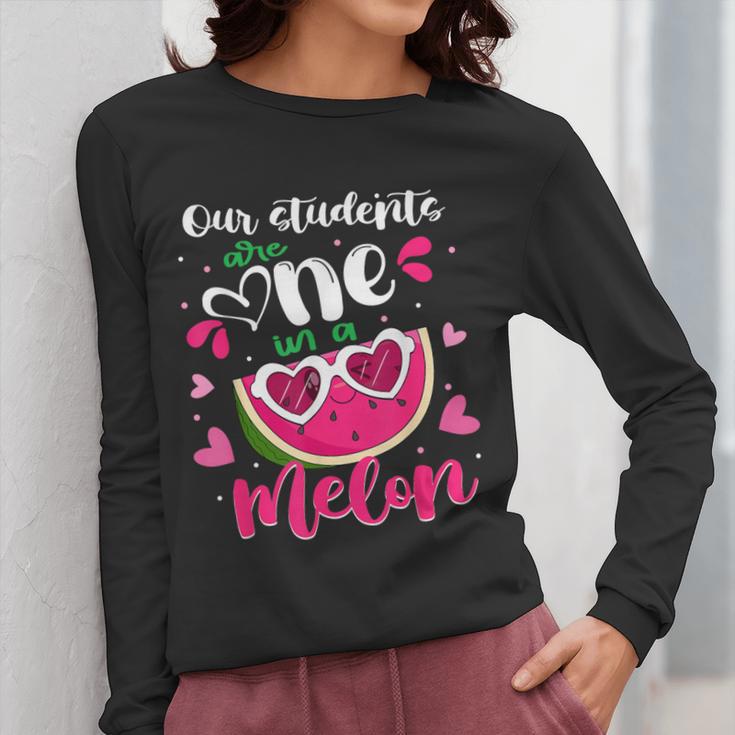 Our Students Are One In A Melon Teacher Watermelon Summer Women Long Sleeve T-Shirt, funny design