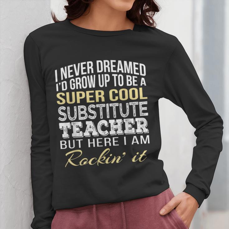 Substitute Teacher T Shirt School Tee Women Long Sleeve T-Shirt, funny design Substitute Teacher T Shirt School Tee Women Long Sleeve T-Shirt, funny design