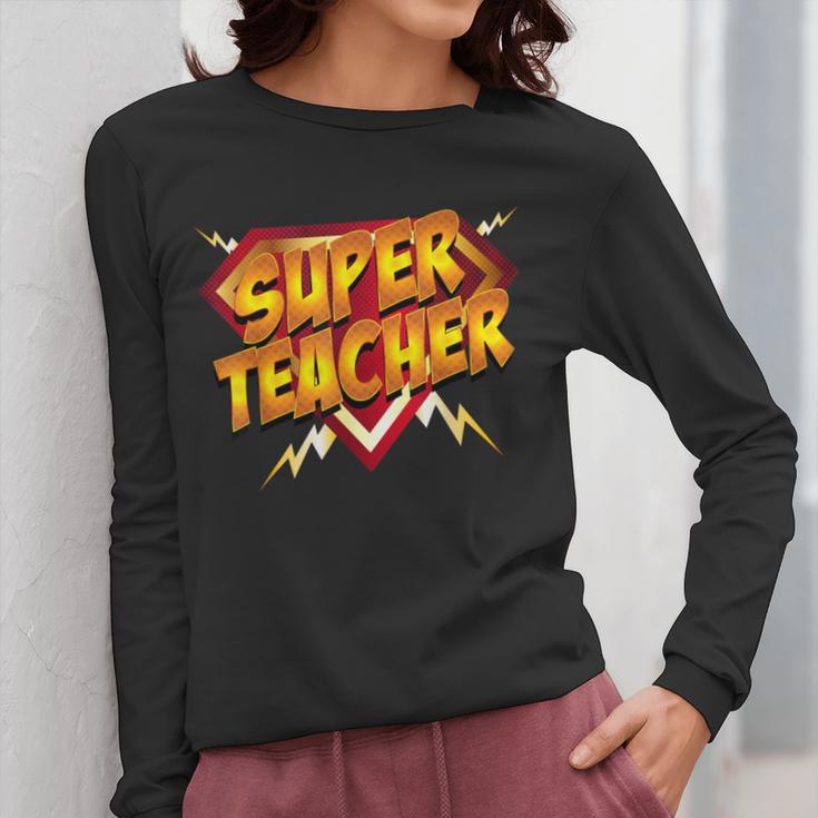 Super Teacher Superhero Back To School Teacher's Women Long Sleeve T-Shirt, Super Teacher Gifts, funny design Super Teacher Superhero Back To School Teacher's Women Long Sleeve T-Shirt, Super Teacher Gifts, funny design