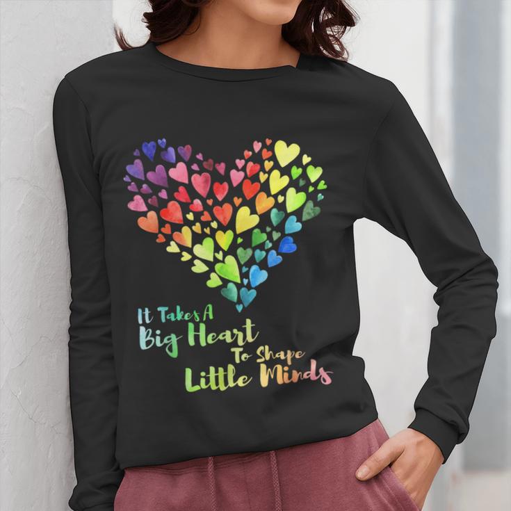It Takes A Big Heart To Shape Little Minds Teacher Student Men Women Kids Women Long Sleeve T-Shirt, funny design It Takes A Big Heart To Shape Little Minds Teacher Student Men Women Kids Women Long Sleeve T-Shirt, funny design