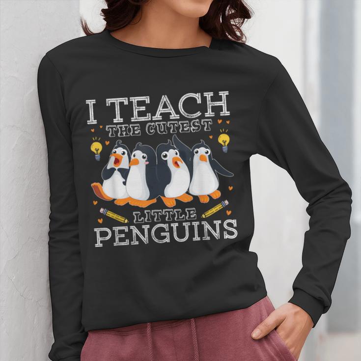 I Teach The Cutest Little Penguins Cute School Teacher Tee Women Long Sleeve T-Shirt, funny design I Teach The Cutest Little Penguins Cute School Teacher Tee Women Long Sleeve T-Shirt, funny design