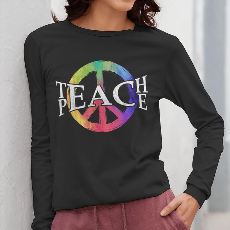 Teach Peace For Teachers And Educators Counselor Women Long Sleeve T-Shirt, funny design Teach Peace For Teachers And Educators Counselor Women Long Sleeve T-Shirt, funny design