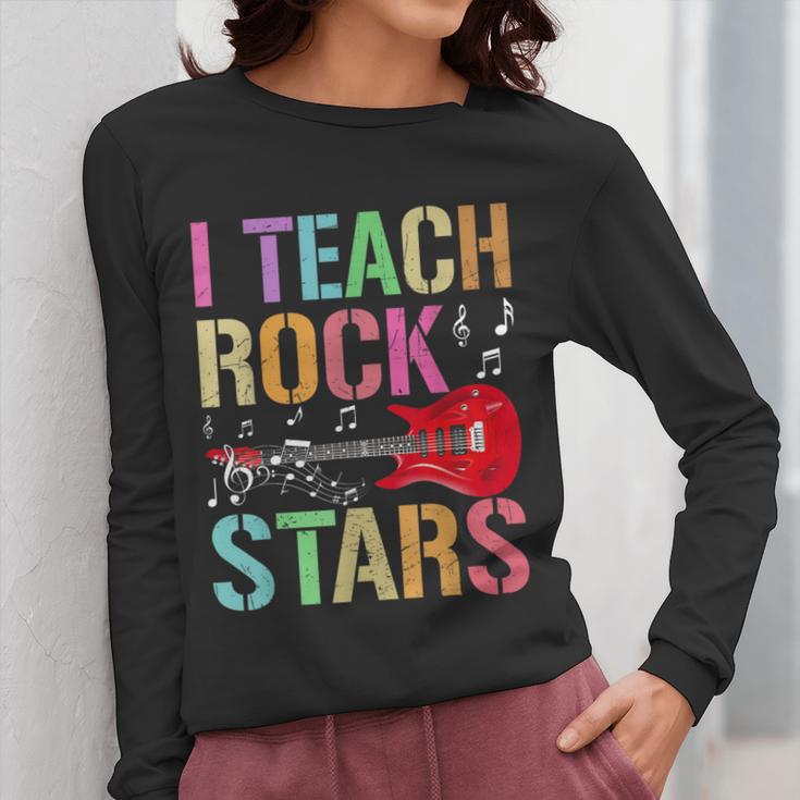 I Teach Rockstars Band Vibes Teacher Rocks My Music Teaching Women Long Sleeve T-Shirt, funny design I Teach Rockstars Band Vibes Teacher Rocks My Music Teaching Women Long Sleeve T-Shirt, funny design