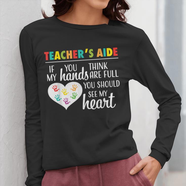Teacher Aide Appreciation Cute Heart Tee For Women Women Long Sleeve T-Shirt, funny design Teacher Aide Appreciation Cute Heart Tee For Women Women Long Sleeve T-Shirt, funny design