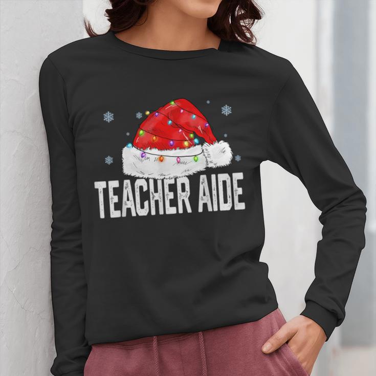 Teacher Aide Christmas Women Family Matching Group Xmas Women Long Sleeve T-Shirt, funny design Teacher Aide Christmas Women Family Matching Group Xmas Women Long Sleeve T-Shirt, funny design