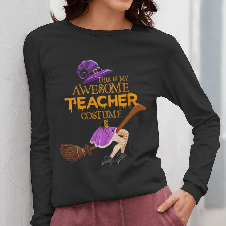 This Is My Teacher Costume Halloween Family Matching Group Women Long Sleeve T-Shirt, funny design