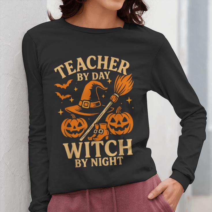 Teacher By Day Witch By Night Halloween Teacher Witch Women Long Sleeve T-Shirt, funny design Teacher By Day Witch By Night Halloween Teacher Witch Women Long Sleeve T-Shirt, funny design