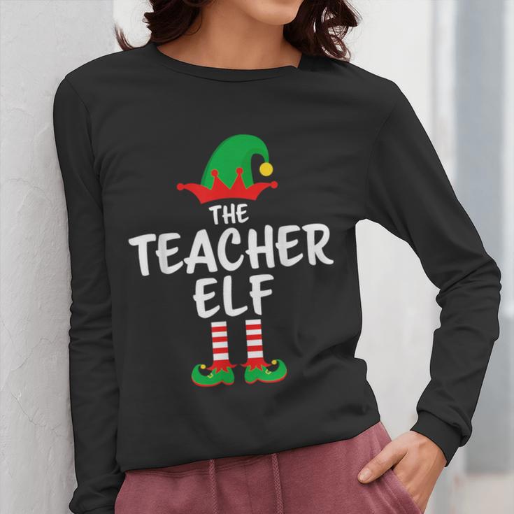 The Teacher Elf Matching Family Christmas Women Long Sleeve T-Shirt, funny design