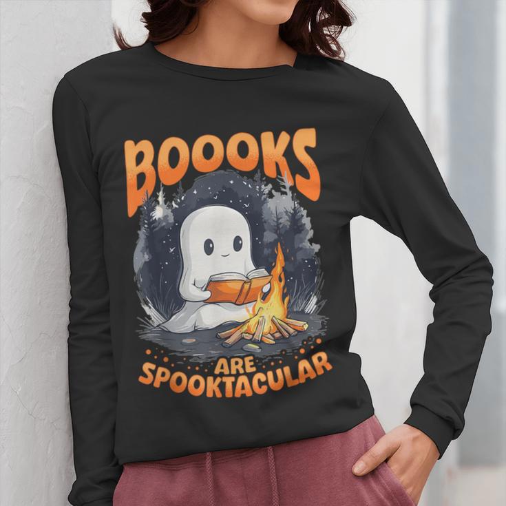 Teacher Halloween Ghost Reading Book Animal Boooks Are Women Long Sleeve T-Shirt, funny design Teacher Halloween Ghost Reading Book Animal Boooks Are Women Long Sleeve T-Shirt, funny design