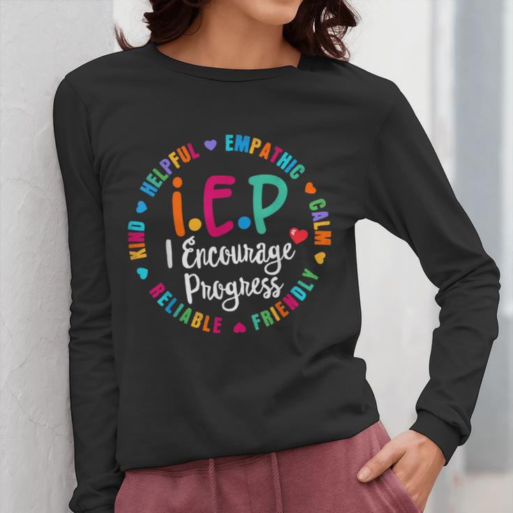Teacher IEP IEP Encourage Progress Special Education Women Long Sleeve T-Shirt, funny design Teacher IEP IEP Encourage Progress Special Education Women Long Sleeve T-Shirt, funny design