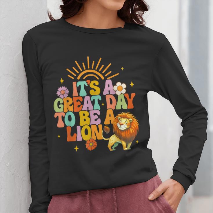 Teacher Life Back To School It's A Great A Day To Be A Lion Women Long Sleeve T-Shirt, funny design Teacher Life Back To School It's A Great A Day To Be A Lion Women Long Sleeve T-Shirt, funny design