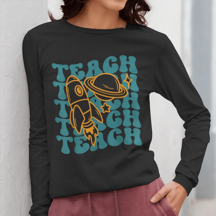 Teacher Outer Space Science Astronomy Planet Saturn Teach Women Long Sleeve T-Shirt, Science Teacher Gifts, funny design Teacher Outer Space Science Astronomy Planet Saturn Teach Women Long Sleeve T-Shirt, Science Teacher Gifts, funny design