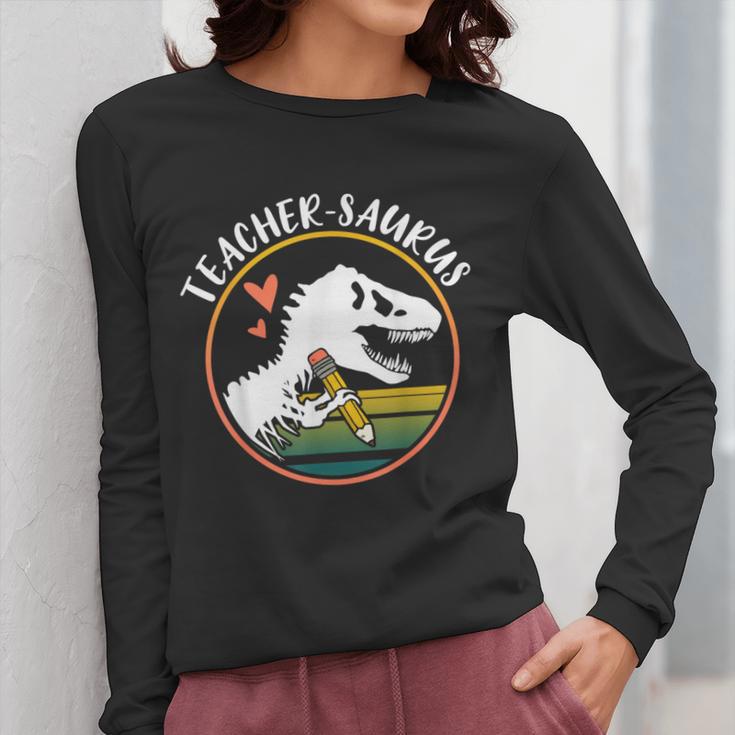Teacher-Saurus Dinosaur Teacher Design T-Rex Design Women Long Sleeve T-Shirt, funny design Teacher-Saurus Dinosaur Teacher Design T-Rex Design Women Long Sleeve T-Shirt, funny design
