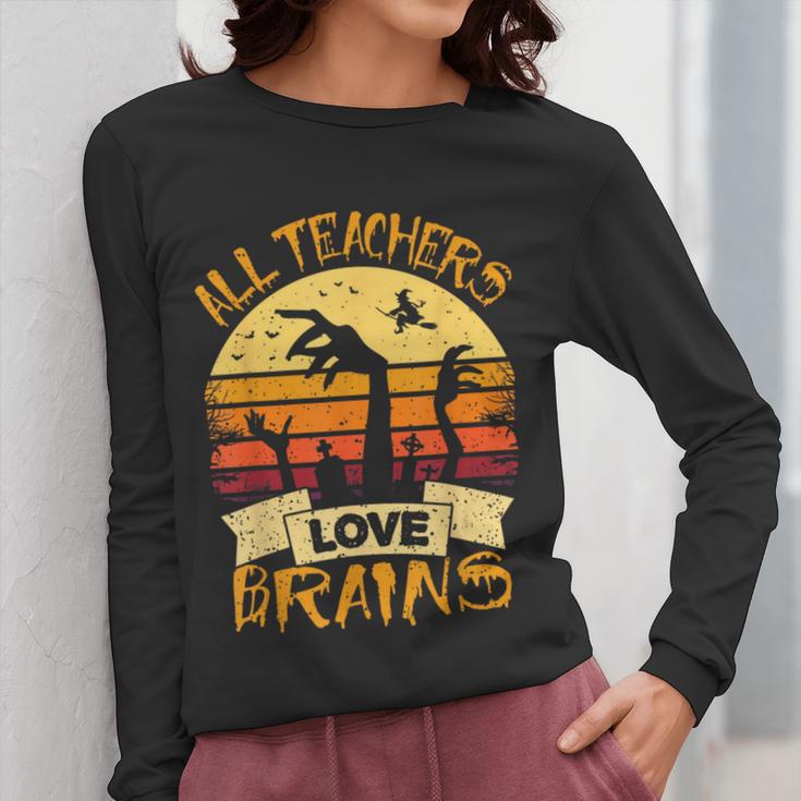 Teacher Shirt All Teachers Love Brains Halloween Men Women Women Long Sleeve T-Shirt, funny design Teacher Shirt All Teachers Love Brains Halloween Men Women Women Long Sleeve T-Shirt, funny design