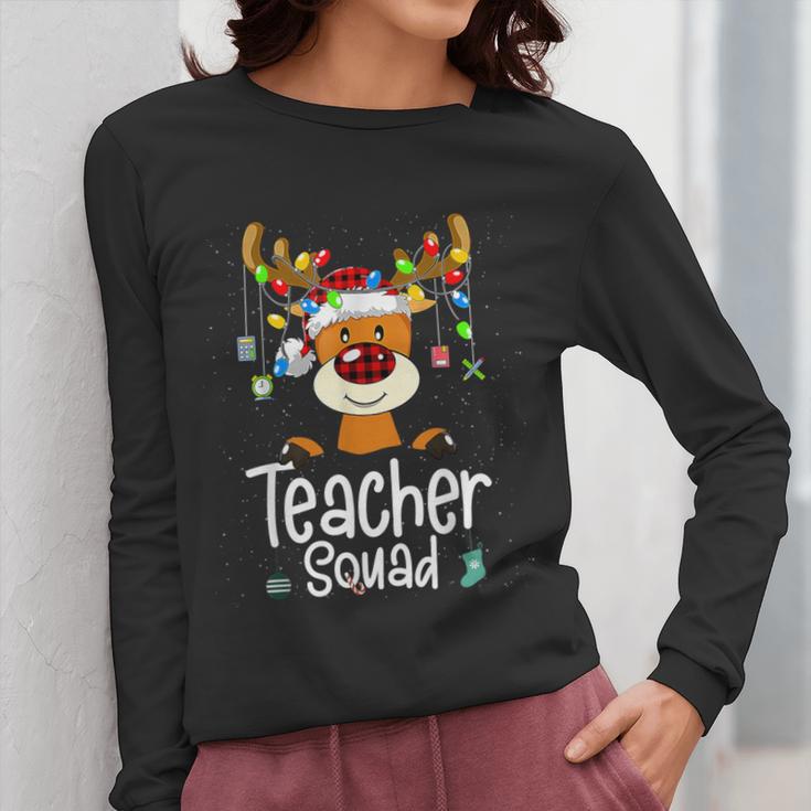Teacher Squad Red Plaid Rudolph Reindeer Christmas Women Long Sleeve T-Shirt, funny design Teacher Squad Red Plaid Rudolph Reindeer Christmas Women Long Sleeve T-Shirt, funny design
