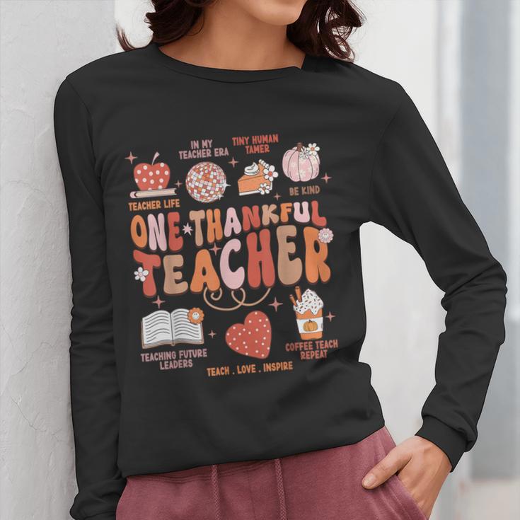 Teacher Thanksgiving Shirt Women One Thankful Teacher Fall Women Long Sleeve T-Shirt, funny design Teacher Thanksgiving Shirt Women One Thankful Teacher Fall Women Long Sleeve T-Shirt, funny design