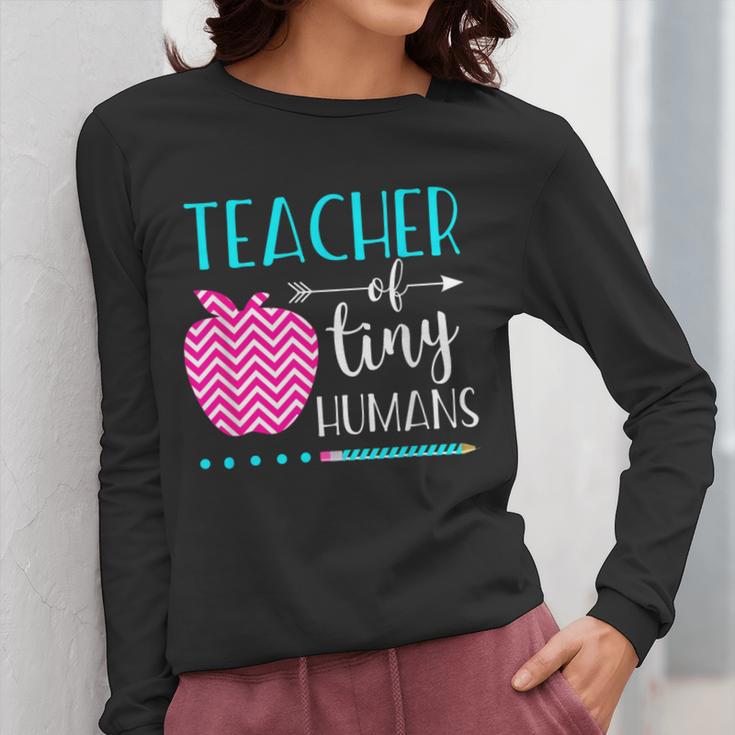 Teacher Of Tiny Humans Preschool Pre K Kindergarten Teacher Women Long Sleeve T-Shirt, funny design Teacher Of Tiny Humans Preschool Pre K Kindergarten Teacher Women Long Sleeve T-Shirt, funny design