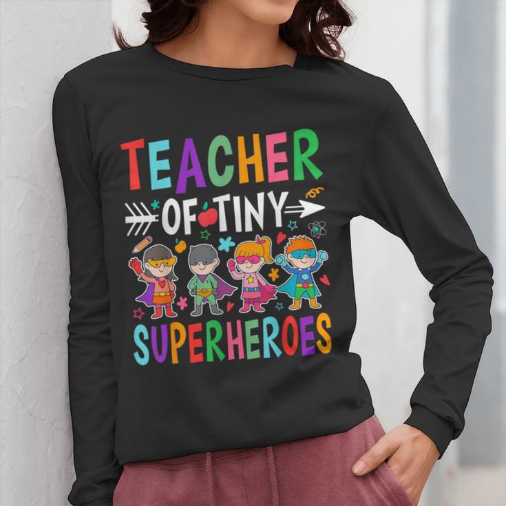 Teacher Of Tiny Superheroes Women Long Sleeve T-Shirt, funny design Teacher Of Tiny Superheroes Women Long Sleeve T-Shirt, funny design