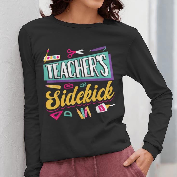 Teacher's Sidekick Teacher Assisting Teaching Assistant Women Long Sleeve T-Shirt, funny design Teacher's Sidekick Teacher Assisting Teaching Assistant Women Long Sleeve T-Shirt, funny design
