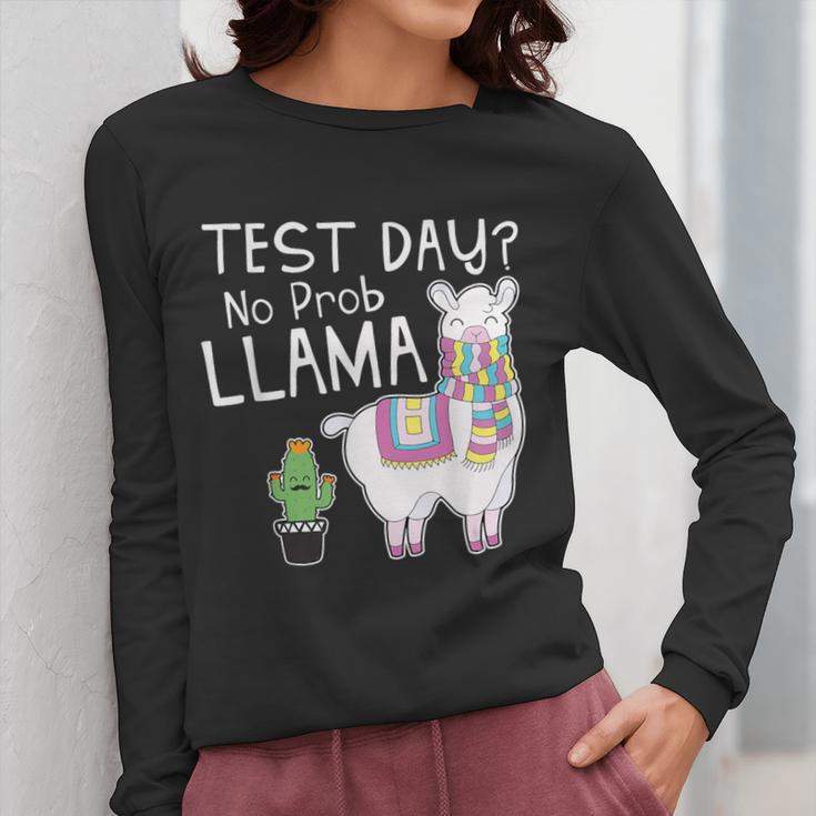 Teachers Testing Day Test Day No Prob Llama Teacher Women Long Sleeve T-Shirt, funny design Teachers Testing Day Test Day No Prob Llama Teacher Women Long Sleeve T-Shirt, funny design