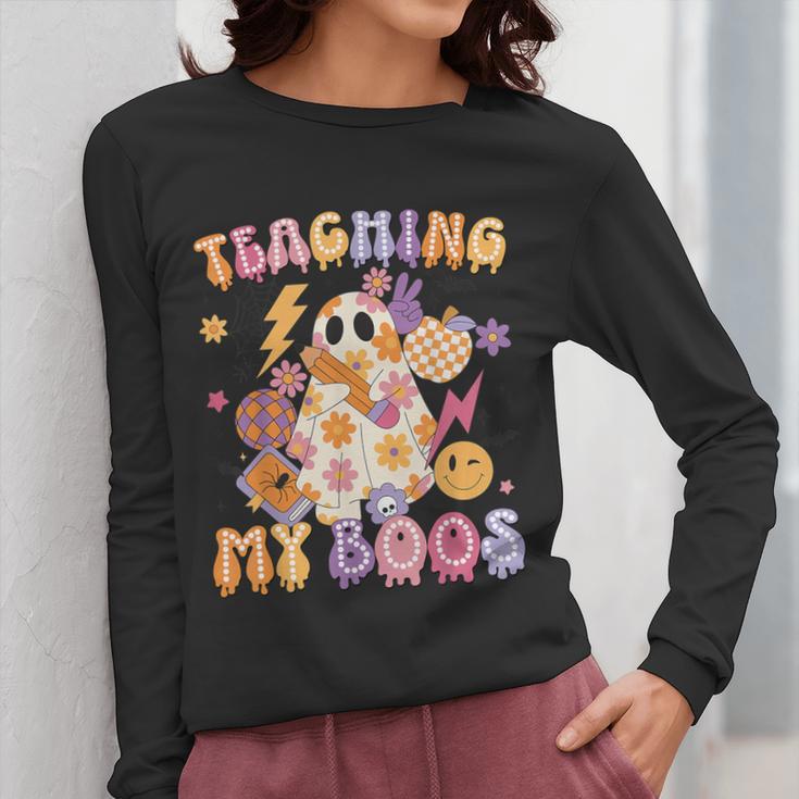 Teaching My Boos Ghost Halloween Costumes Teacher Men Women Women Long Sleeve T-Shirt, funny design Teaching My Boos Ghost Halloween Costumes Teacher Men Women Women Long Sleeve T-Shirt, funny design